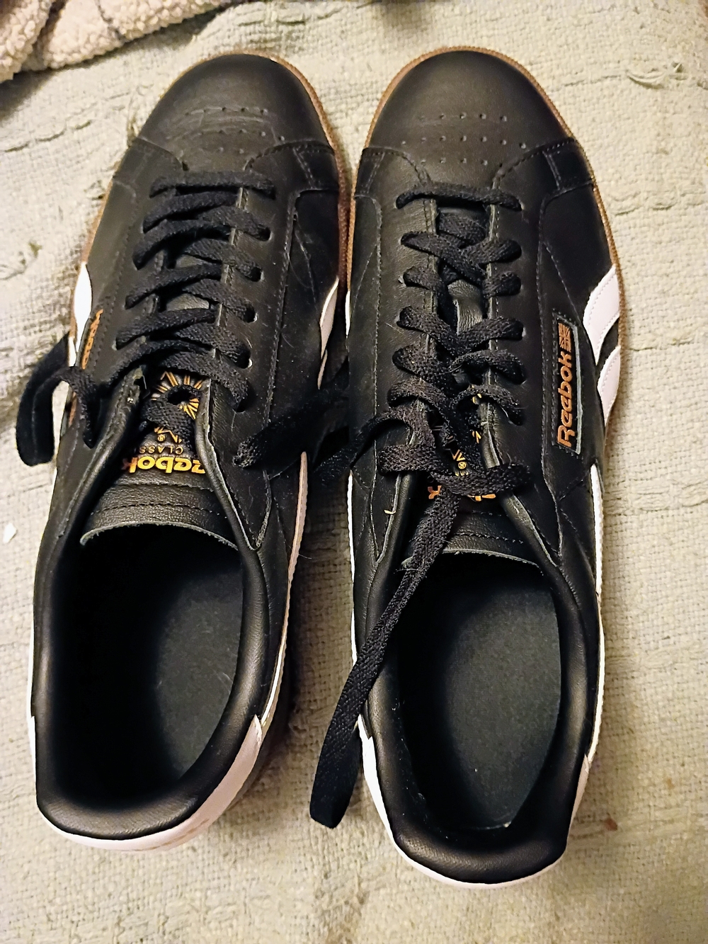 Reebok Club C Grounds UK Athletic Shoe - Core Black / Chalk / Gum - No Box